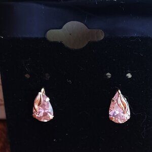 585 14K Gold Light Lavender Amethyst Stone Earrings